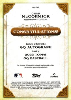 2022 Topps Gypsy Queen - GQ Autographs #GQA-CMC Chas McCormick Back