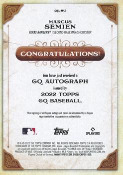 2022 Topps Gypsy Queen - GQ Autographs #GQA-MSE Marcus Semien Back