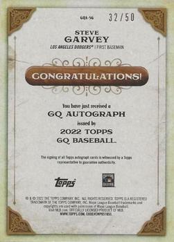 2022 Topps Gypsy Queen - GQ Autographs Black & White #GQA-SG Steve Garvey Back