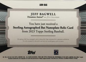 2022 Topps Sterling - Autograph Bat Nameplate #ABN-BAG Jeff Bagwell Back