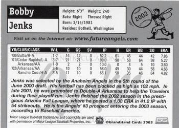 2003 Grandstand Future Angels #NNO Bobby Jenks Back