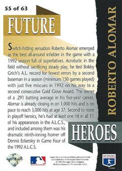 1993 Upper Deck - Future Heroes #55 Roberto Alomar Back