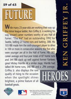 1993 Upper Deck - Future Heroes #59 Ken Griffey Jr. Back