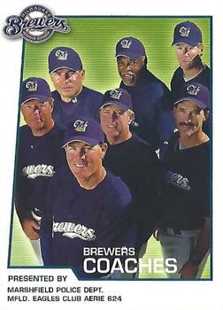 2004 Milwaukee Brewers Police - Marshfield Police Dept., MFLD. Eagles Club Aerie 624 #NNO Brewers Coaches Front