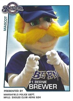 2004 Milwaukee Brewers Police - Marshfield Police Dept., MFLD. Eagles Club Aerie 624 #NNO Bernie Brewer Front