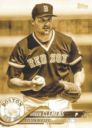 2018 Topps Update Base Set Variations 5x7 - Gold 5x7 #US101b Roger Clemens Front