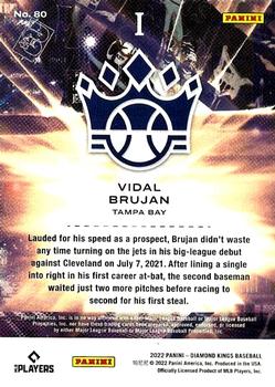 2022 Panini Diamond Kings - Artist's Proof Blue #80 Vidal Brujan Back