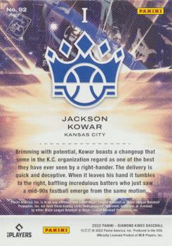 2022 Panini Diamond Kings - Artist's Proof Blue #92 Jackson Kowar Back
