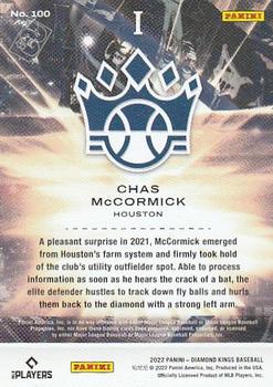 2022 Panini Diamond Kings - Artist's Proof Blue #100 Chas McCormick Back
