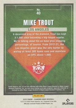 2022 Panini Diamond Kings - Framed Red #40 Mike Trout Back