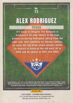 2022 Panini Diamond Kings - Framed Red #73 Alex Rodriguez Back