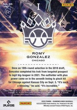 2022 Panini Diamond Kings - Framed Red #85 Romy Gonzalez Back