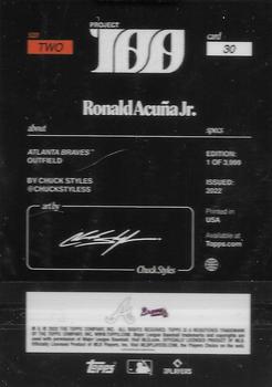 2022-23 Topps Project 100 #30 Ronald Acuña Jr. Back
