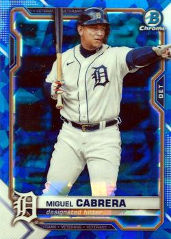 2021 Bowman Chrome Sapphire Edition #44 Miguel Cabrera Front