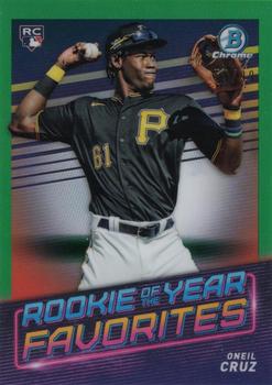 2022 Bowman - Rookie of the Year Favorites Green Refractor #ROYF-5 Oneil Cruz Front
