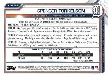 2021 Bowman Chrome Sapphire Edition - Prospects #BCP-187a Spencer Torkelson Back
