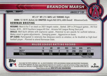 2022 Bowman Chrome #70 Brandon Marsh Back