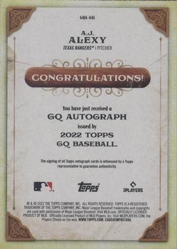 2022 Topps Gypsy Queen - GQ Autographs Missing Nameplate #GQA-AAL A.J. Alexy Back