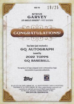 2022 Topps Gypsy Queen - GQ Autographs Missing Black Plate #GQA-SG Steve Garvey Back