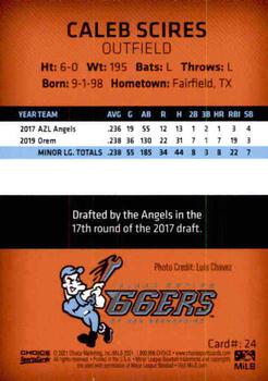 2021 Choice Inland Empire 66ers #26 Caleb Scires Back