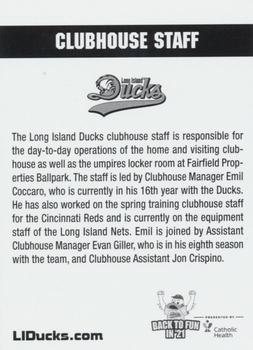 2021 Catholic Health Long Island Ducks #NNO Clubhouse Staff Back