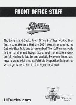 2021 Catholic Health Long Island Ducks #NNO Front Office Staff Back