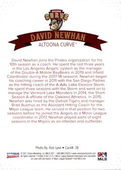 2021 Choice Altoona Curve #38 David Newhan Back