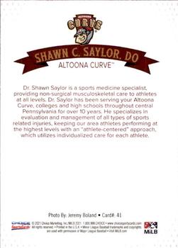 2021 Choice Altoona Curve #41 Shawn Saylor Back