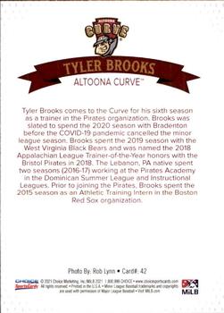 2021 Choice Altoona Curve #42 Tyler Brooks Back