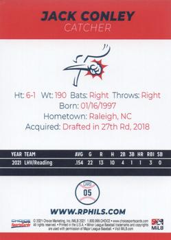 2021 Choice Reading Fightin Phils Update #5 Jack Conley Back