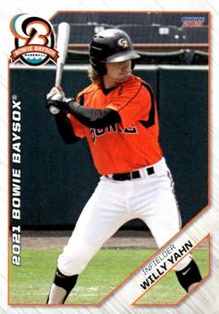 2021 Choice Bowie Baysox #31 Willy Yahn Front