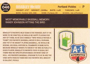 2021 Portland Pickles #046 Bradley McVay Back