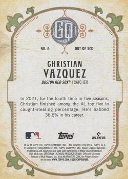 2022 Topps Gypsy Queen - Green #8 Christian Vazquez Back