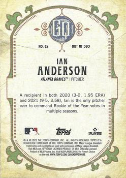 2022 Topps Gypsy Queen - Green #25 Ian Anderson Back