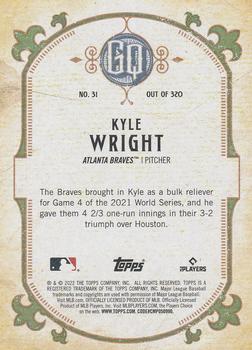 2022 Topps Gypsy Queen - Green #31 Kyle Wright Back