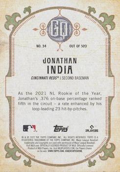2022 Topps Gypsy Queen - Green #34 Jonathan India Back