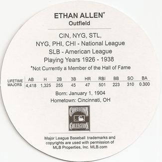 2003 Cadaco Hall of Fame Edition #NNO Ethan Allen Back
