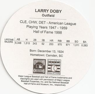 2003 Cadaco Hall of Fame Edition #NNO Larry Doby Back