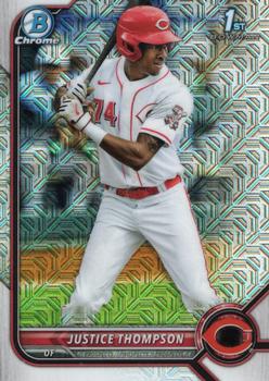 2022 Bowman - Chrome Prospects Mojo Refractor #BCP-59 Justice Thompson Front