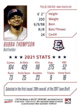 2022 Choice Round Rock Express SGA #24 Bubba Thompson Back