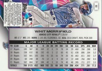 2022 Topps Chrome Cosmic #53 Whit Merrifield Back