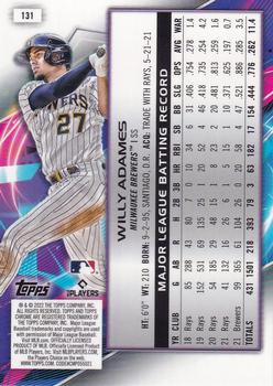 2022 Topps Chrome Cosmic #131 Willy Adames Back