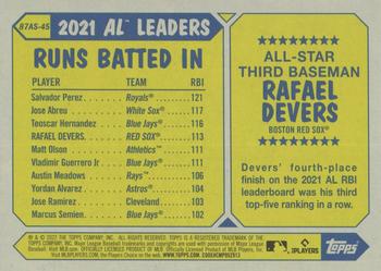 2022 Topps - 1987 Topps Baseball 35th Anniversary All-Stars #87AS-45 Rafael Devers Back