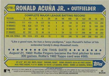 2022 Topps - 1987 Topps Baseball 35th Anniversary (Series Two) #87TB-7 Ronald Acuña Jr. Back