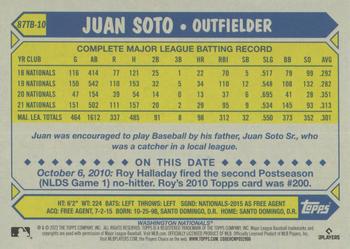 2022 Topps - 1987 Topps Baseball 35th Anniversary (Series Two) #87TB-10 Juan Soto Back