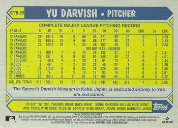 2022 Topps - 1987 Topps Baseball 35th Anniversary (Series Two) #87TB-25 Yu Darvish Back