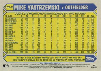 2022 Topps - 1987 Topps Baseball 35th Anniversary (Series Two) #87TB-30 Mike Yastrzemski Back