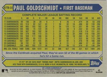 2022 Topps - 1987 Topps Baseball 35th Anniversary (Series Two) #87TB-31 Paul Goldschmidt Back