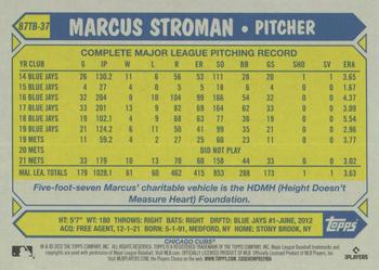 2022 Topps - 1987 Topps Baseball 35th Anniversary (Series Two) #87TB-37 Marcus Stroman Back