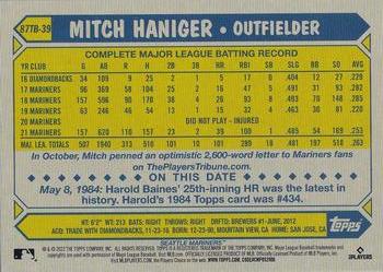 2022 Topps - 1987 Topps Baseball 35th Anniversary (Series Two) #87TB-39 Mitch Haniger Back